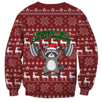 I Workout So I Can Eat Garbage Christmas Design Sweatshirt Xmas Holiday Patterns - Wonder Print Shop