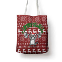 I Workout So I Can Eat Garbage Christmas Design Tote Bag Xmas Holiday Patterns - Wonder Print Shop