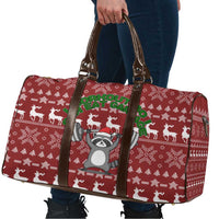 I Workout So I Can Eat Garbage Christmas Design Travel Bag Xmas Holiday Patterns - Wonder Print Shop