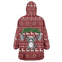 I Workout So I Can Eat Garbage Christmas Design Wearable Blanket Hoodie Xmas Holiday Patterns - Wonder Print Shop