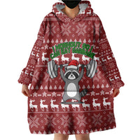 I Workout So I Can Eat Garbage Christmas Design Wearable Blanket Hoodie Xmas Holiday Patterns - Wonder Print Shop