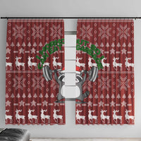 I Workout So I Can Eat Garbage Christmas Design Window Curtain Xmas Holiday Patterns - Wonder Print Shop