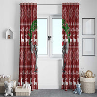 I Workout So I Can Eat Garbage Christmas Design Window Curtain Xmas Holiday Patterns - Wonder Print Shop