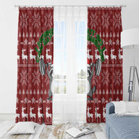 I Workout So I Can Eat Garbage Christmas Design Window Curtain Xmas Holiday Patterns - Wonder Print Shop