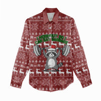 I Workout So I Can Eat Garbage Christmas Design Women Casual Shirt Xmas Holiday Patterns - Wonder Print Shop