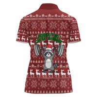 I Workout So I Can Eat Garbage Christmas Design Women Polo Shirt Xmas Holiday Patterns - Wonder Print Shop