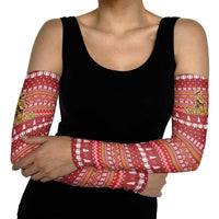 Christmas Ironworker American Flag Arm Sleeves Xmas Holiday Patterns - Wonder Print Shop