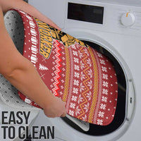Christmas Ironworker American Flag Bathroom Set Xmas Holiday Patterns - Wonder Print Shop