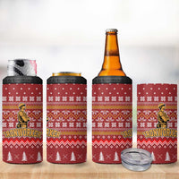 Christmas Ironworker American Flag 4 in 1 Can Cooler Tumbler Xmas Holiday Patterns - Wonder Print Shop