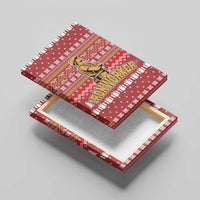 Christmas Ironworker American Flag Canvas Wall Art Xmas Holiday Patterns - Wonder Print Shop