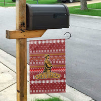 Christmas Ironworker American Flag Garden Flag Xmas Holiday Patterns - Wonder Print Shop