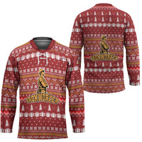 Christmas Ironworker American Flag Hockey Jersey Xmas Holiday Patterns - Wonder Print Shop