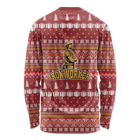 Christmas Ironworker American Flag Long Sleeve Shirt Xmas Holiday Patterns - Wonder Print Shop