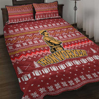 Christmas Ironworker American Flag Quilt Bed Set Xmas Holiday Patterns - Wonder Print Shop