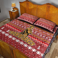 Christmas Ironworker American Flag Quilt Bed Set Xmas Holiday Patterns - Wonder Print Shop