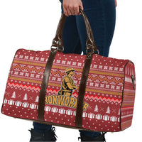 Christmas Ironworker American Flag Travel Bag Xmas Holiday Patterns - Wonder Print Shop