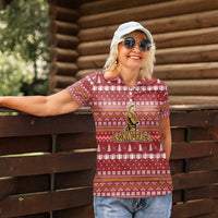 Christmas Ironworker American Flag Women Polo Shirt Xmas Holiday Patterns - Wonder Print Shop