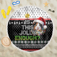 Christmas Is It Jolly Enough Guinea Pig Beach Blanket Xmas Holiday Patterns - Wonder Print Shop