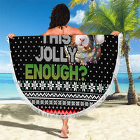 Christmas Is It Jolly Enough Guinea Pig Beach Blanket Xmas Holiday Patterns - Wonder Print Shop