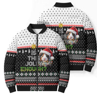 Christmas Is It Jolly Enough Guinea Pig Bomber Puffer Jacket Xmas Holiday Patterns - Wonder Print Shop