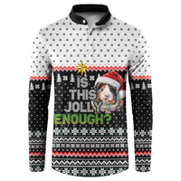 Christmas Is It Jolly Enough Guinea Pig Button Sweatshirt Xmas Holiday Patterns - Wonder Print Shop