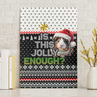 Christmas Is It Jolly Enough Guinea Pig Canvas Wall Art Xmas Holiday Patterns - Wonder Print Shop