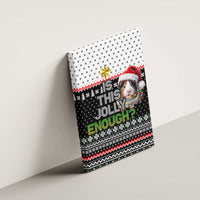 Christmas Is It Jolly Enough Guinea Pig Canvas Wall Art Xmas Holiday Patterns - Wonder Print Shop