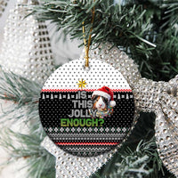 Christmas Is It Jolly Enough Guinea Pig Ceramic Ornament Xmas Holiday Patterns - Wonder Print Shop