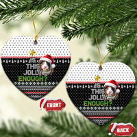 Christmas Is It Jolly Enough Guinea Pig Ceramic Ornament Xmas Holiday Patterns - Wonder Print Shop