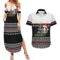 Christmas Is It Jolly Enough Guinea Pig Couples Matching Summer Maxi Dress and Hawaiian Shirt Xmas Holiday Patterns - Wonder Print Shop