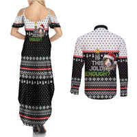 Christmas Is It Jolly Enough Guinea Pig Couples Matching Summer Maxi Dress and Long Sleeve Button Shirt Xmas Holiday Patterns - Wonder Print Shop