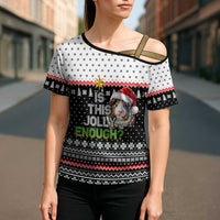 Christmas Is It Jolly Enough Guinea Pig Cross Shoulder Shirt Xmas Holiday Patterns - Wonder Print Shop