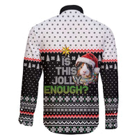 Christmas Is It Jolly Enough Guinea Pig Family Matching Off The Shoulder Long Sleeve Dress and Hawaiian Shirt Xmas Holiday Patterns - Wonder Print Shop