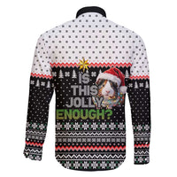 Christmas Is It Jolly Enough Guinea Pig Family Matching Off Shoulder Short Dress and Hawaiian Shirt Xmas Holiday Patterns - Wonder Print Shop