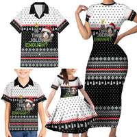 Christmas Is It Jolly Enough Guinea Pig Family Matching Short Sleeve Bodycon Dress and Hawaiian Shirt Xmas Holiday Patterns - Wonder Print Shop