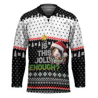 Christmas Is It Jolly Enough Guinea Pig Hockey Jersey Xmas Holiday Patterns - Wonder Print Shop