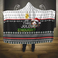Christmas Is It Jolly Enough Guinea Pig Hooded Blanket Xmas Holiday Patterns - Wonder Print Shop