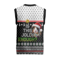 Christmas Is It Jolly Enough Guinea Pig Christmas Knitted V-Neck Vest Xmas Holiday Patterns - Wonder Print Shop