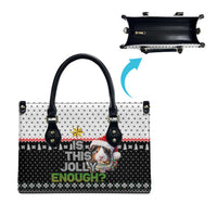 Christmas Is It Jolly Enough Guinea Pig Leather Bag Xmas Holiday Patterns - Wonder Print Shop
