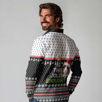 Christmas Is It Jolly Enough Guinea Pig Long Sleeve Polo Shirt Xmas Holiday Patterns - Wonder Print Shop