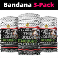 Christmas Is It Jolly Enough Guinea Pig Neck Gaiter Xmas Holiday Patterns - Wonder Print Shop
