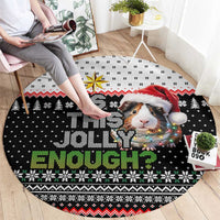 Christmas Is It Jolly Enough Guinea Pig Round Carpet Xmas Holiday Patterns - Wonder Print Shop