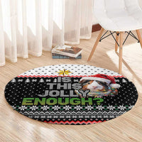 Christmas Is It Jolly Enough Guinea Pig Round Carpet Xmas Holiday Patterns - Wonder Print Shop