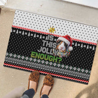 Christmas Is It Jolly Enough Guinea Pig Rubber Doormat Xmas Holiday Patterns - Wonder Print Shop