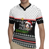 Christmas Is It Jolly Enough Guinea Pig Rugby Jersey Xmas Holiday Patterns - Wonder Print Shop