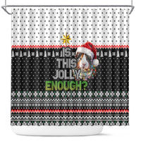 Christmas Is It Jolly Enough Guinea Pig Shower Curtain Xmas Holiday Patterns - Wonder Print Shop