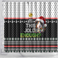 Christmas Is It Jolly Enough Guinea Pig Shower Curtain Xmas Holiday Patterns - Wonder Print Shop