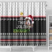 Christmas Is It Jolly Enough Guinea Pig Shower Curtain Xmas Holiday Patterns - Wonder Print Shop