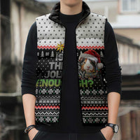Christmas Is It Jolly Enough Guinea Pig Sleeveless Puffer Jacket Xmas Holiday Patterns - Wonder Print Shop