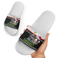 Christmas Is It Jolly Enough Guinea Pig Slide Sandals Xmas Holiday Patterns - Wonder Print Shop